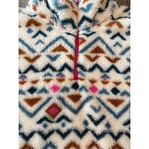 Eddie Bauer Quest Plush Quarter Zip Cozy Fleece Pullover Jacket XXL Aztec - Picture 5 of 14